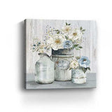 Rustic Grey Flowers Unframed Print Wall Art - Homeroots - Flyclothing LLC