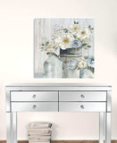 Rustic Grey Flowers Unframed Print Wall Art - Homeroots - Flyclothing LLC