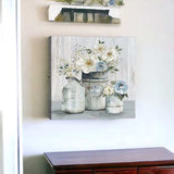 Rustic Grey Flowers Unframed Print Wall Art - Homeroots - Flyclothing LLC