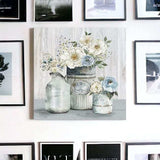Rustic Grey Flowers Unframed Print Wall Art - Homeroots - Flyclothing LLC