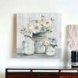 Rustic Grey Flowers Unframed Print Wall Art - Homeroots - Flyclothing LLC