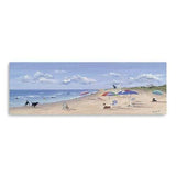 Small Dogs Playing at the Beach Canvas Wall Art - Homeroots - Flyclothing LLC