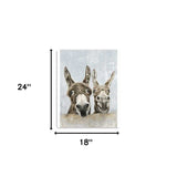 Cute Donkeys Canvas Unframed Print Wall Art - Homeroots - Flyclothing LLC