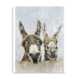 Cute Donkeys Canvas Unframed Print Wall Art - Homeroots - Flyclothing LLC