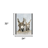 Cute Donkeys Canvas Unframed Print Wall Art - Homeroots - Flyclothing LLC