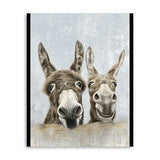 Cute Donkeys Canvas Unframed Print Wall Art - Homeroots - Flyclothing LLC