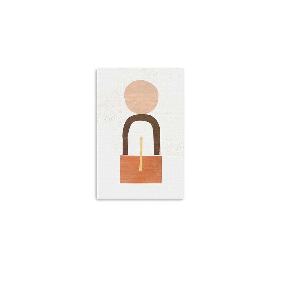 Abstract Orange Shapes In Balance Unframed Print Wall Art - Homeroots - Flyclothing LLC