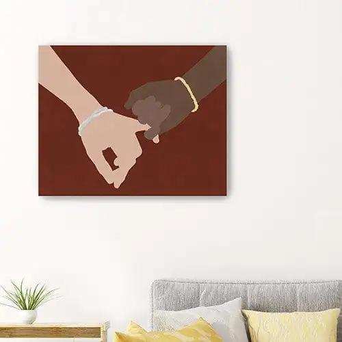 Small Friendship Promise Canvas Wall Art - Homeroots - Flyclothing LLC