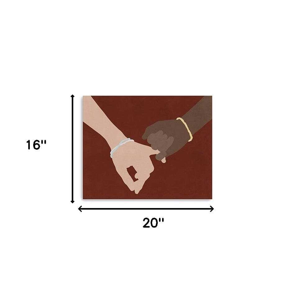 Small Friendship Promise Canvas Wall Art - Homeroots - Flyclothing LLC