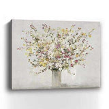 Small Colorful Wildflowers in a Vase Canvas Wall Art - Homeroots - Flyclothing LLC