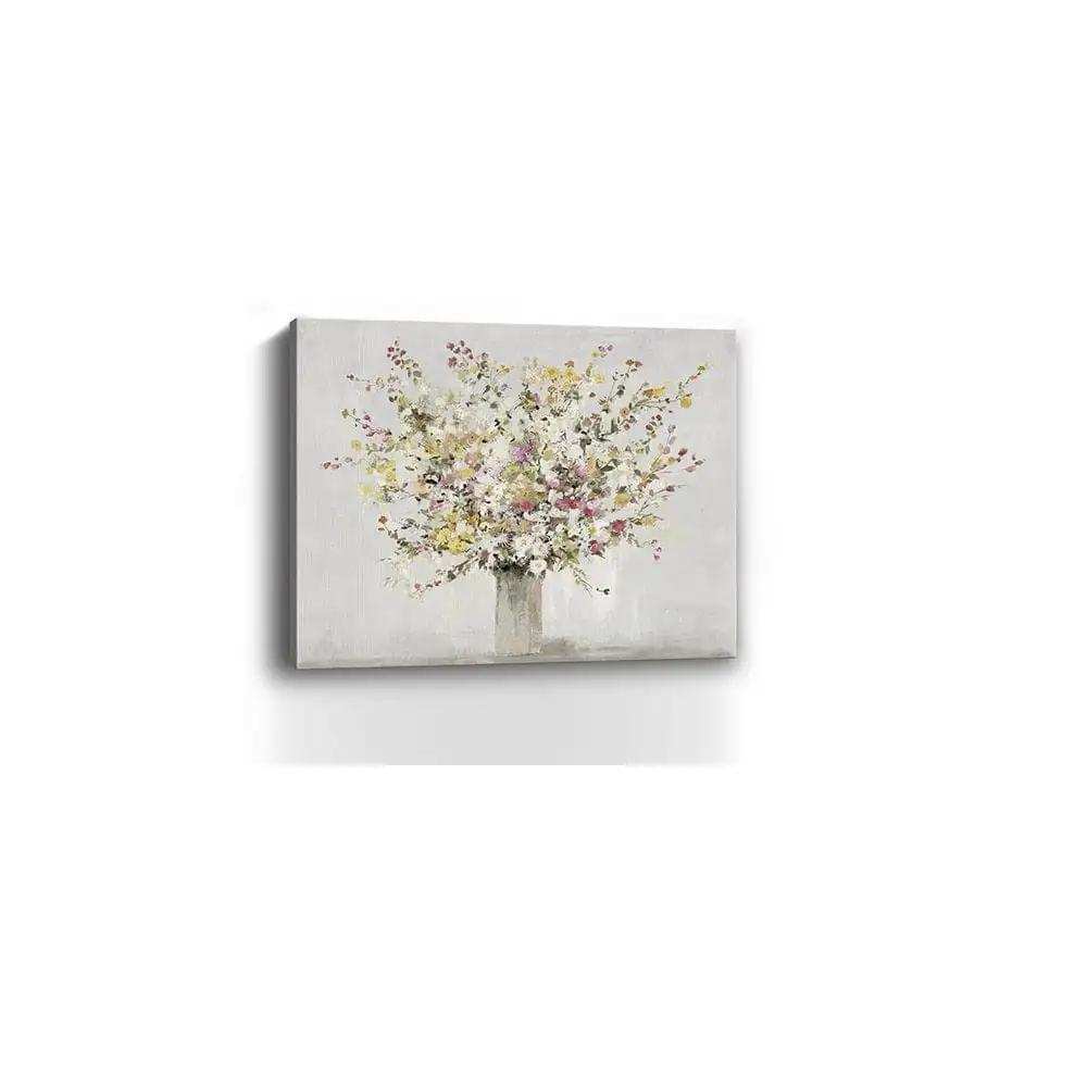Small Colorful Wildflowers in a Vase Canvas Wall Art - Homeroots - Flyclothing LLC