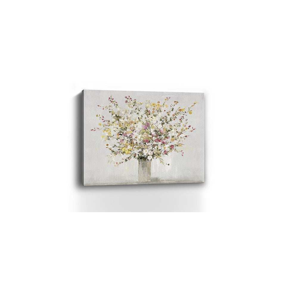 Large Colorful Wildflowers in a Vase Canvas Wall Art - Homeroots - Flyclothing LLC