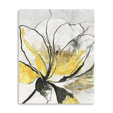 Modern Yellow And Black Flower Unframed Print Wall Art - Homeroots - Flyclothing LLC
