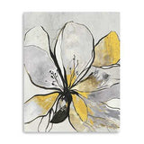 Modern Yellow And Black Flower In Bloom Unframed Print Wall Art - Homeroots - Flyclothing LLC