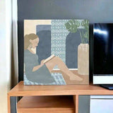 Bohemian Book Lady Unframed Print Wall Art - Homeroots - Flyclothing LLC