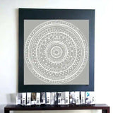 Boho White Mandala Unframed Print Wall Art - Homeroots - Flyclothing LLC