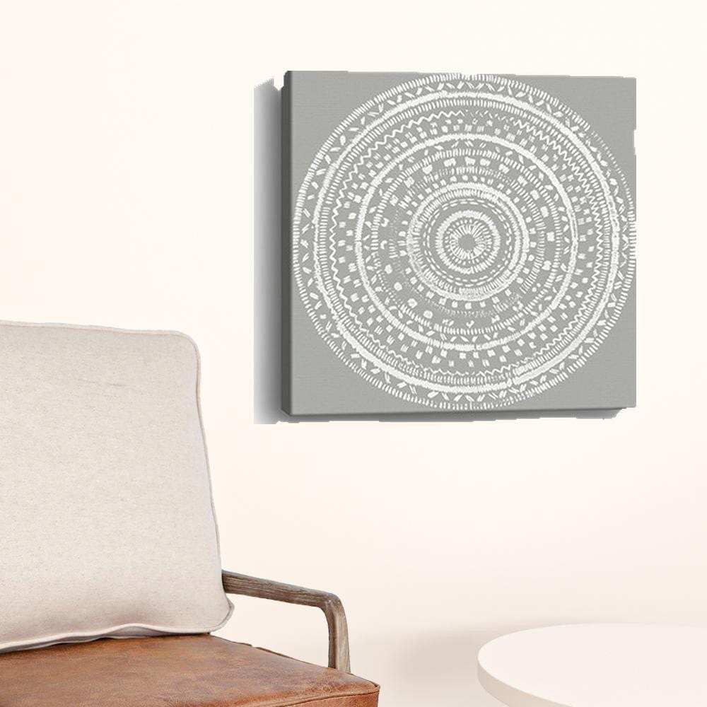 Boho White Mandala Unframed Print Wall Art - Homeroots - Flyclothing LLC