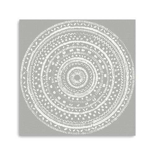 Boho White Mandala Unframed Print Wall Art - Homeroots - Flyclothing LLC