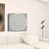 Boho White Mandala Unframed Print Wall Art - Homeroots - Flyclothing LLC