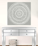 Boho White Mandala Unframed Print Wall Art - Homeroots - Flyclothing LLC