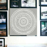 Boho White Mandala Unframed Print Wall Art - Homeroots - Flyclothing LLC
