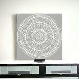 Boho White Mandala Unframed Print Wall Art - Homeroots - Flyclothing LLC