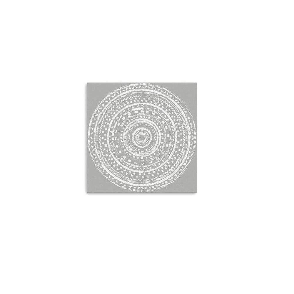 Boho White Mandala Unframed Print Wall Art - Homeroots - Flyclothing LLC