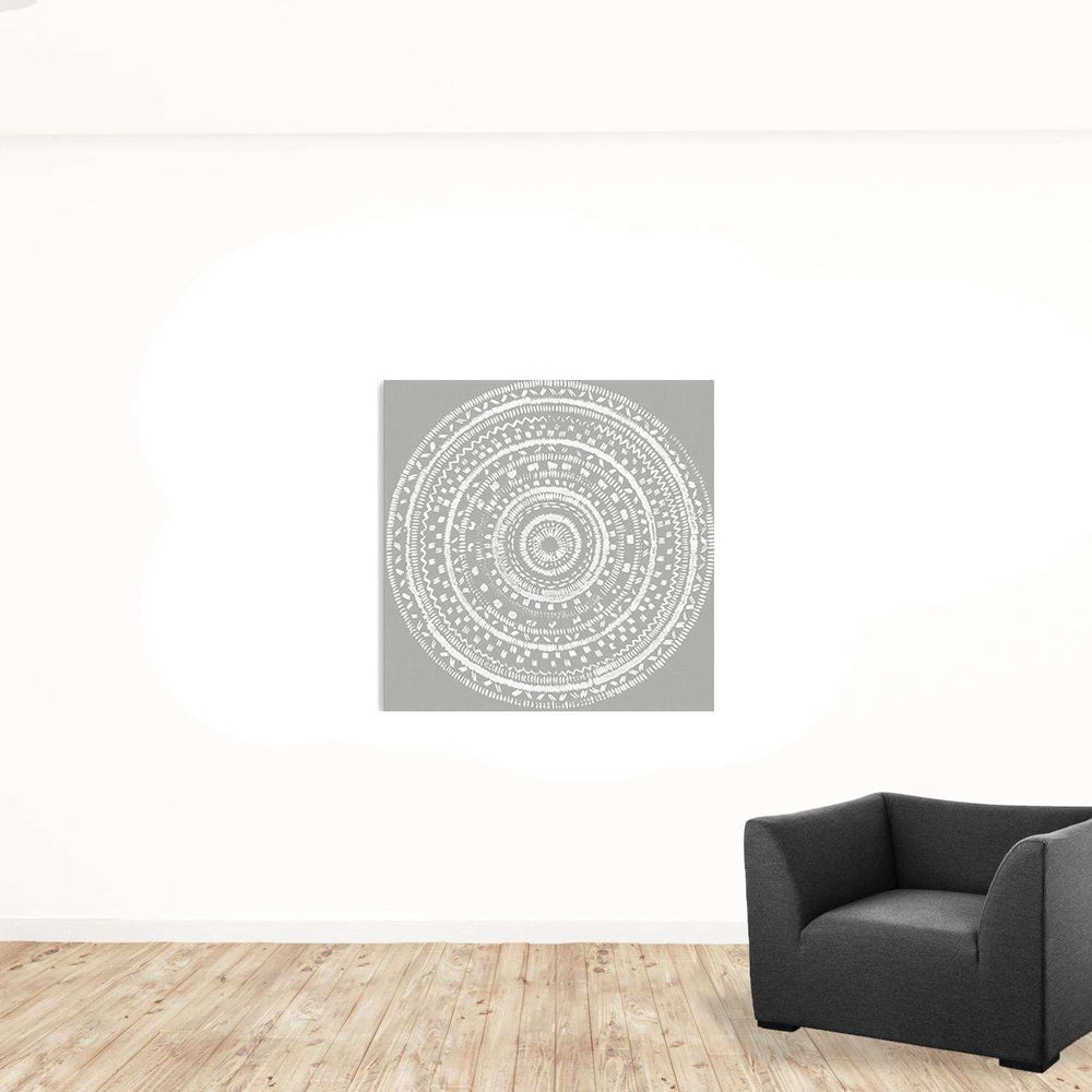 Boho White Mandala Unframed Print Wall Art - Homeroots - Flyclothing LLC