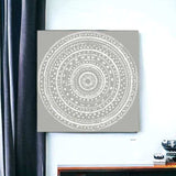 Boho White Mandala Unframed Print Wall Art - Homeroots - Flyclothing LLC