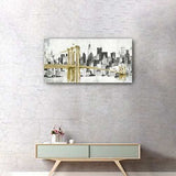 Nyc Golden Bridge Skyline Unframed Print Wall Art - Homeroots - Flyclothing LLC