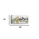 Nyc Golden Bridge Skyline Unframed Print Wall Art - Homeroots - Flyclothing LLC