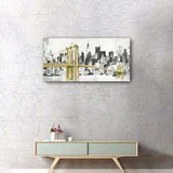 Nyc Golden Bridge Skyline Unframed Print Wall Art - Homeroots - Flyclothing LLC