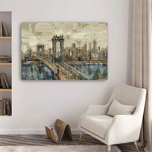 Vintage Inspired Nyc City Skyline Unframed Print Wall Art - Homeroots - Flyclothing LLC