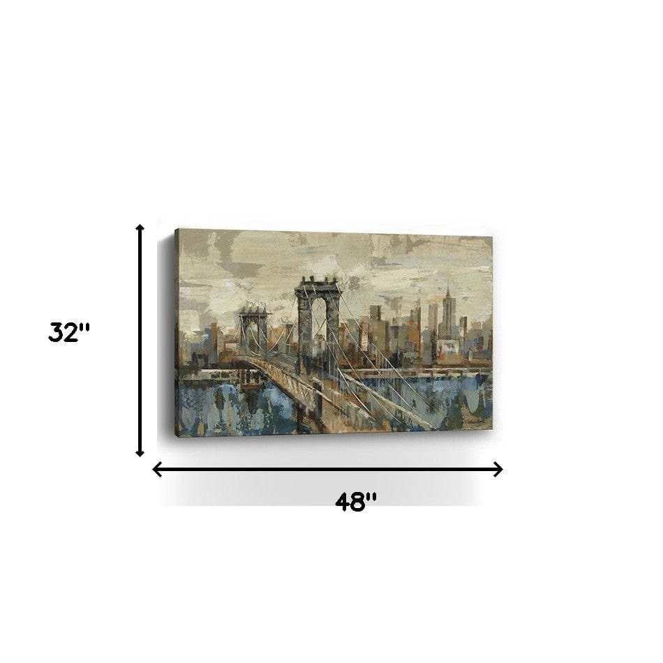 Vintage Inspired Nyc City Skyline Unframed Print Wall Art - Homeroots - Flyclothing LLC