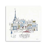 French Caf With Red And Blue Accents Unframed Print Wall Art - Homeroots - Flyclothing LLC