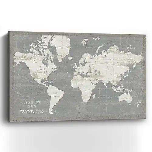 Minimalist World Map Unframed Print Wall Art - Homeroots - Flyclothing LLC