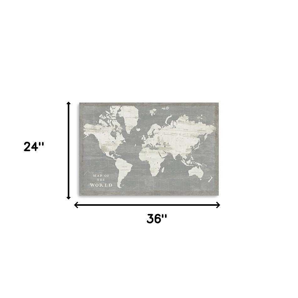 Minimalist World Map Unframed Print Wall Art - Homeroots - Flyclothing LLC