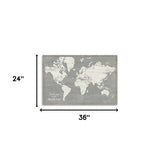 Minimalist World Map Unframed Print Wall Art - Homeroots - Flyclothing LLC