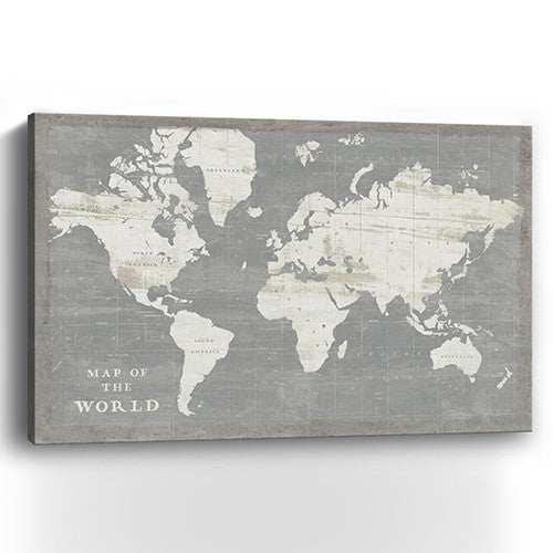 Minimalist World Map Unframed Print Wall Art - Homeroots - Flyclothing LLC