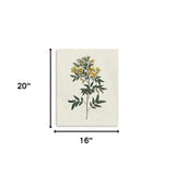 Singular Yellow Blossom Branch Unframed Print Wall Art - Homeroots - Flyclothing LLC