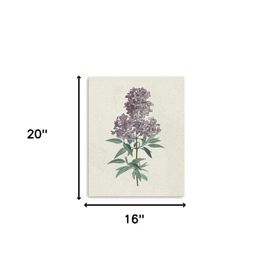 Singular Purple Blossom Branch Unframed Print Wall Art - Homeroots - Flyclothing LLC
