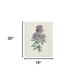 Singular Purple Blossom Branch Unframed Print Wall Art - Homeroots - Flyclothing LLC