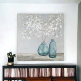 White Spring Flowers Unframed Print Wall Art - Homeroots - Flyclothing LLC