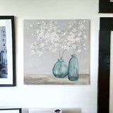 White Spring Flowers Unframed Print Wall Art - Homeroots - Flyclothing LLC