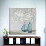 White Spring Flowers Unframed Print Wall Art - Homeroots - Flyclothing LLC