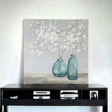 White Spring Flowers Unframed Print Wall Art - Homeroots - Flyclothing LLC