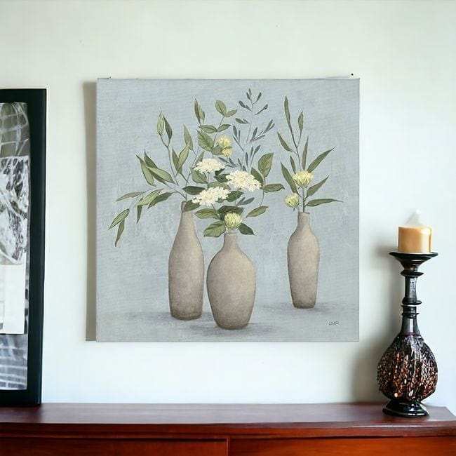 Bohemian Flowers In Ceramic Vases Unframed Print Wall Art - Homeroots - Flyclothing LLC