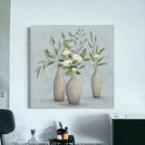 Bohemian Flowers In Ceramic Vases Unframed Print Wall Art - Homeroots - Flyclothing LLC