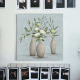 Bohemian Flowers In Ceramic Vases Unframed Print Wall Art - Homeroots - Flyclothing LLC