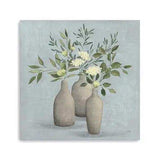 Pretty Bohemian Flowers In Ceramic Vases Unframed Print Wall Art - Homeroots - Flyclothing LLC